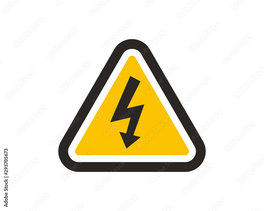 Lightning warning icon symbol vector Lightning warning icon symbol vector