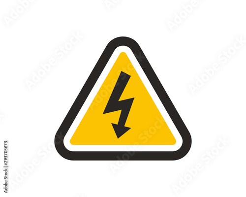 Free Download Lightning warning icon symbol vector - GFXLoad