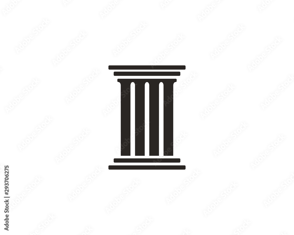 Pillar icon symbol vector Pillar icon symbol vector