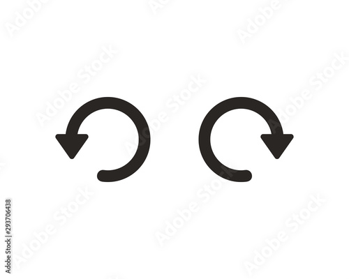 Undo and redo icon symbol vector photo