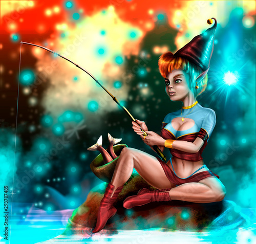  Elf fishing