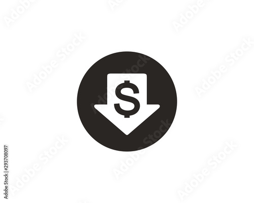 Cost reduction icon symbol vector