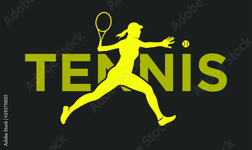 Tennis players Women illustration vector design for banner