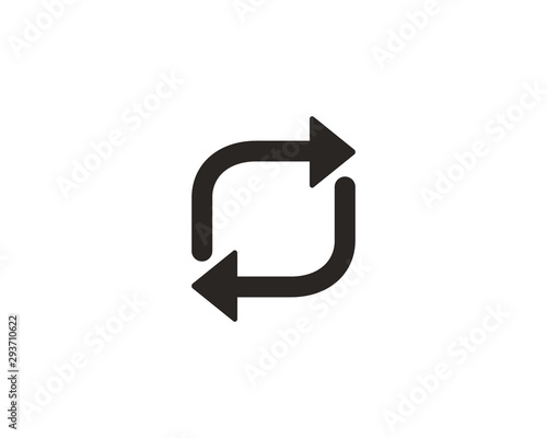 Reverse arrow icon symbol vector