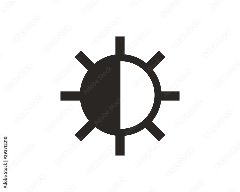 Brightness icon symbol vector Brightness icon symbol vector