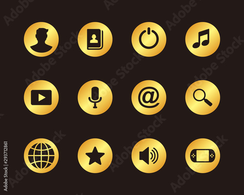 Web website icon set	