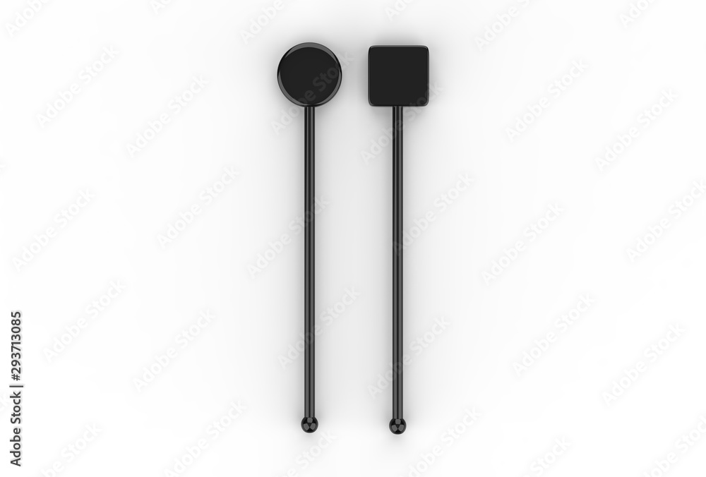 Promotional cocktail stirrer for branding. 3d render illustration. Promotional cocktail stirrer for branding. 3d render illustration.