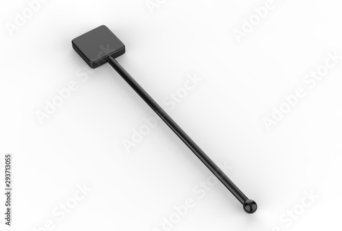 Promotional cocktail stirrer for branding. 3d render illustration.