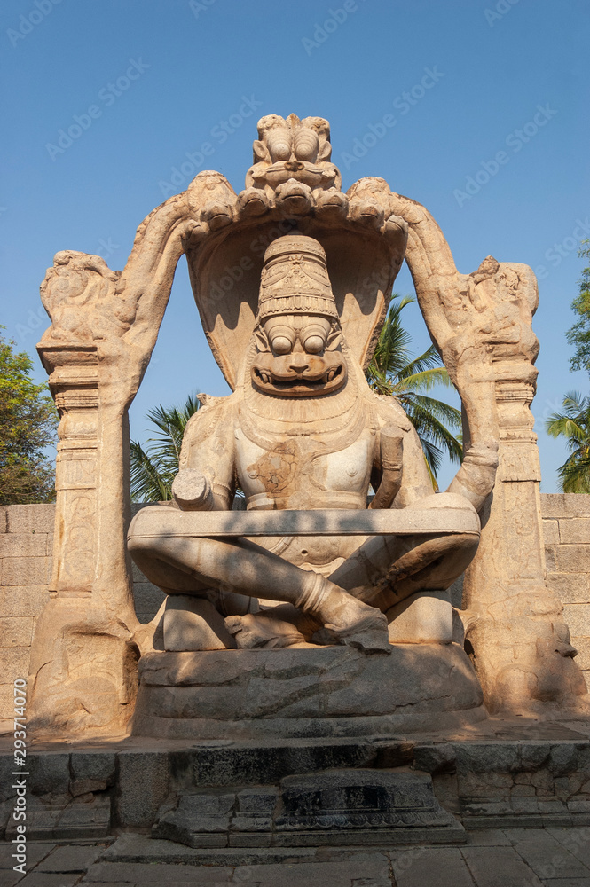 Famous Lakshmi Narasimha at hampi_Karnataka_India Famous Lakshmi Narasimha at hampi_Karnataka_India