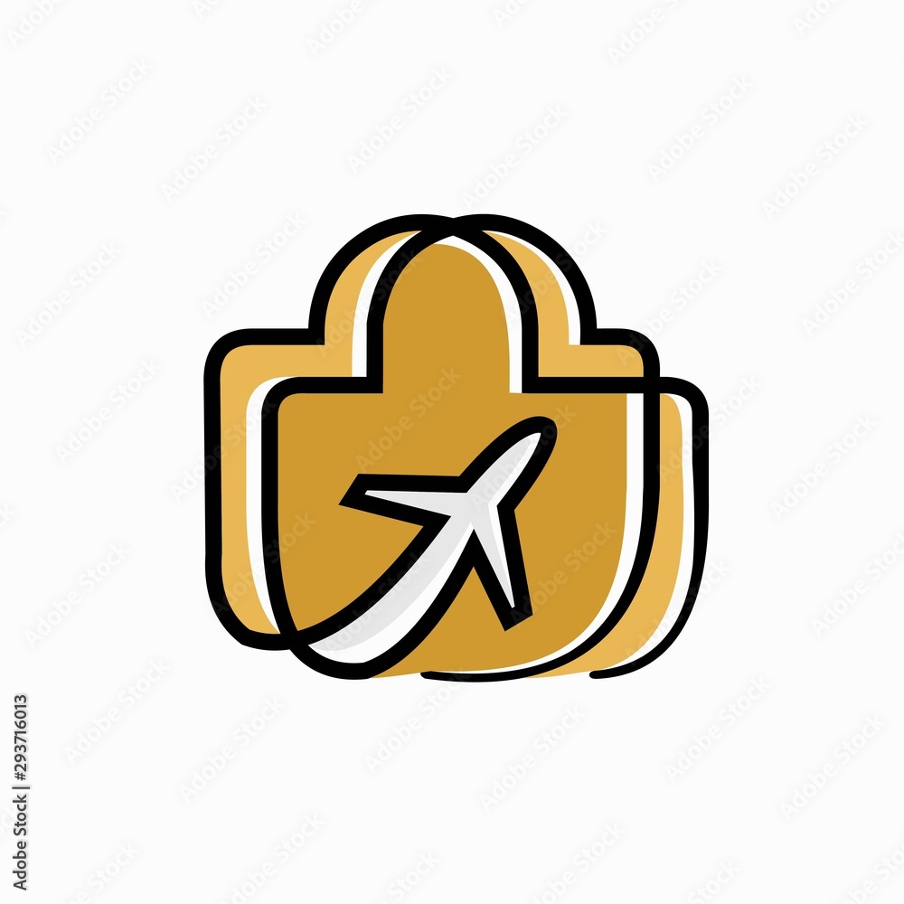 Travel logo with a bag concept Travel logo with a bag concept