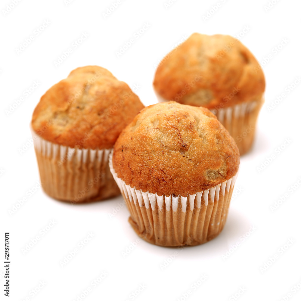cup shape sponge cake on white background cup shape sponge cake on white background