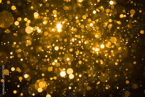 Abstract blur gold sparkle bokeh