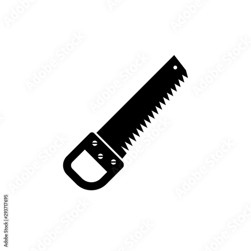 Saw icon isolated on white background.