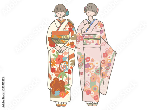 振袖を着た女の子たち