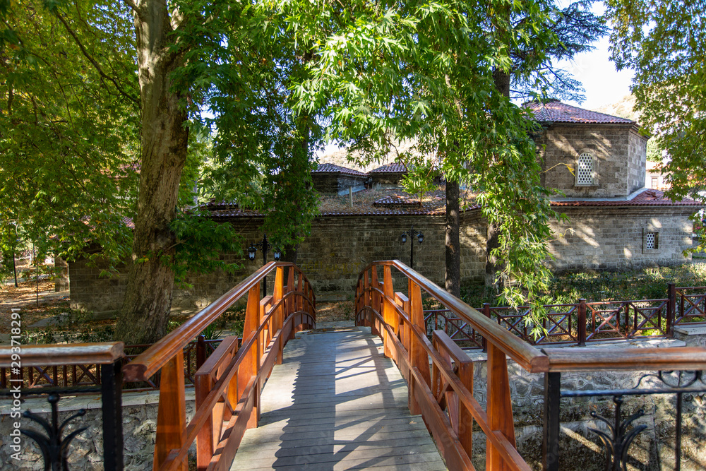 Bolu, Turkey, 29 September 2019: Goynuk, which is a historic district in the Bolu, Turkey. Bridge. Bolu, Turkey, 29 September 2019: Goynuk, which is a historic district in the Bolu, Turkey. Bridge.