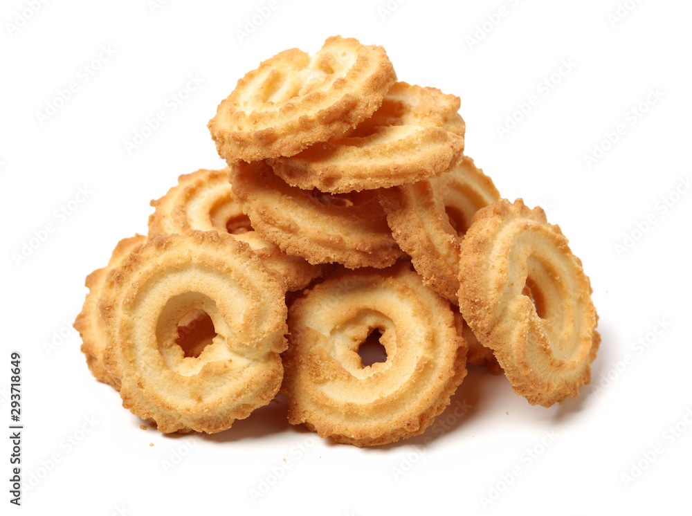 Cookies on white background