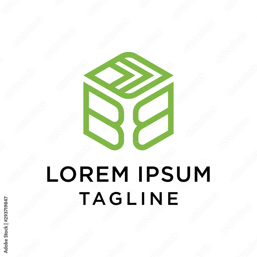 Initial BB Leaf Hexagon Logo Design template Vector Initial BB Leaf Hexagon Logo Design template Vector