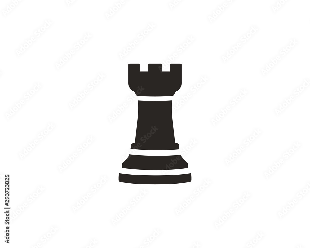 Chess rook icon symbol vector Chess rook icon symbol vector