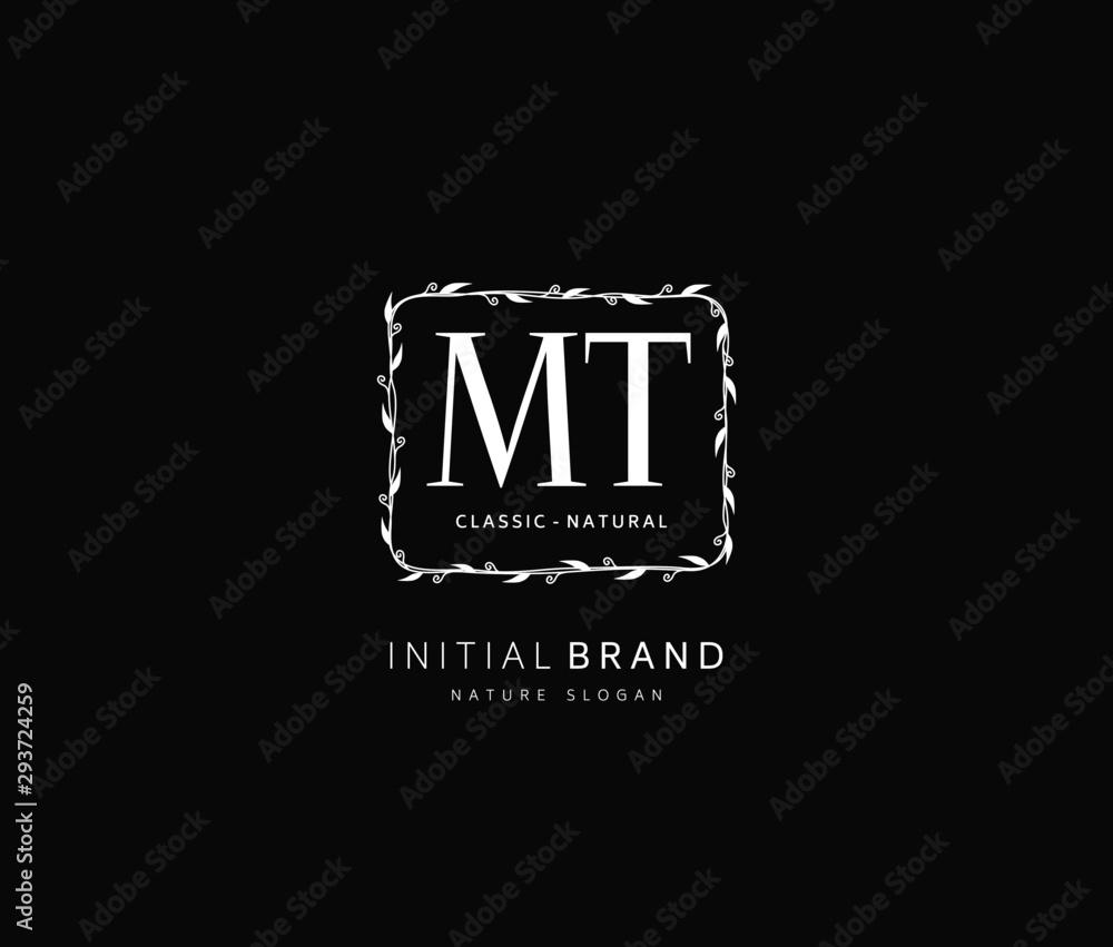 M T MT Beauty vector initial logo, handwriting logo of initial signature, wedding, fashion, jewerly, boutique, floral and botanical with creative template for any company or business. M T MT Beauty vector initial logo, handwriting logo of initial signature, wedding, fashion, jewerly, boutique, floral and botanical with creative template for any company or business.