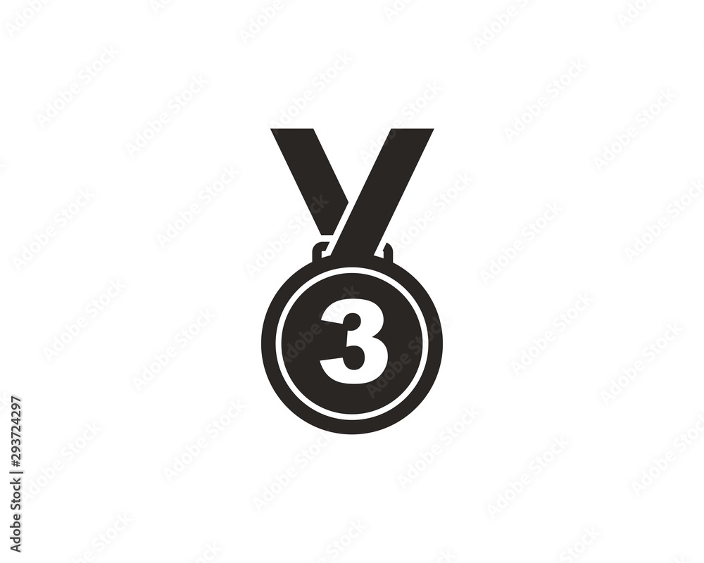Bronze medal icon symbol vector Bronze medal icon symbol vector