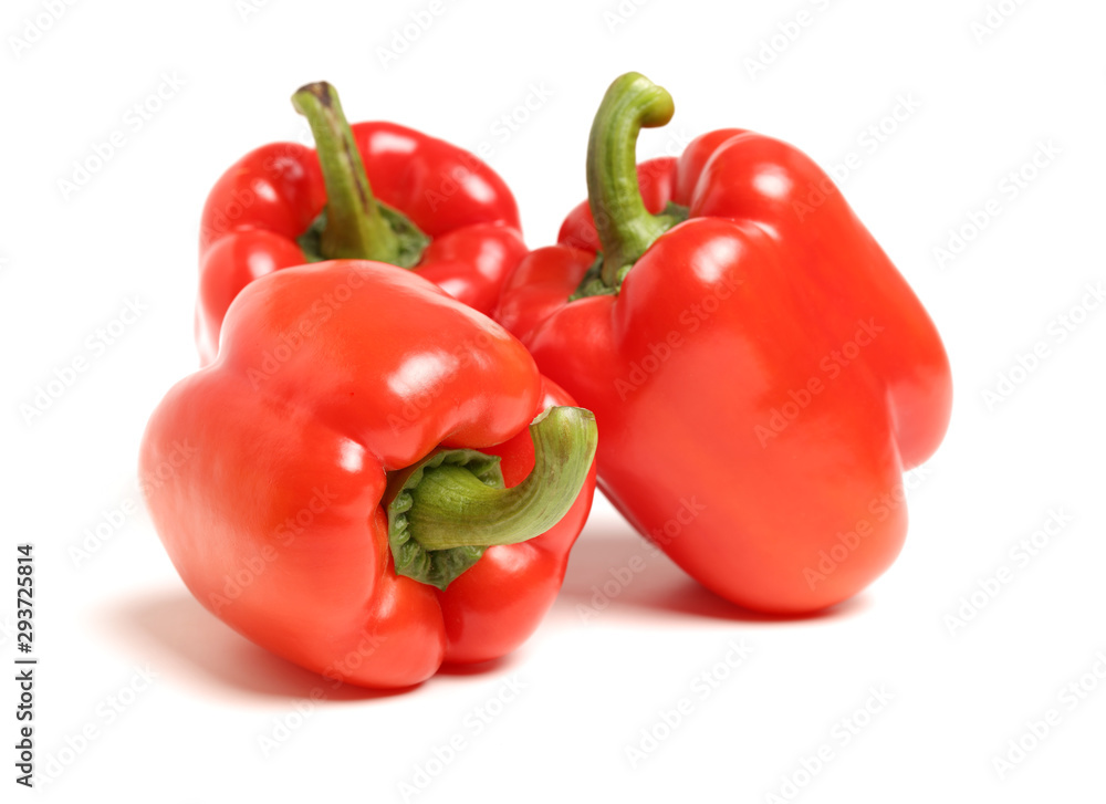 fresh bell pepper (capsicum) on white background fresh bell pepper (capsicum) on white background