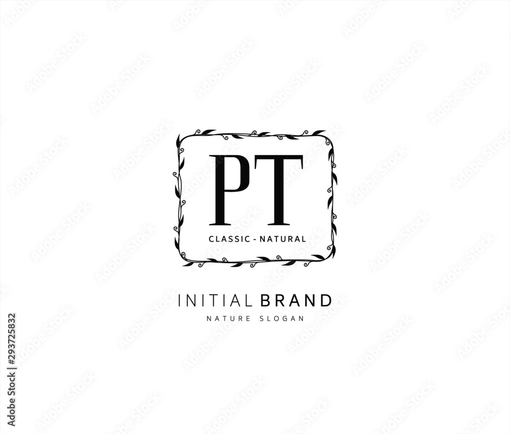 P T PT Beauty vector initial logo, handwriting logo of initial signature, wedding, fashion, jewerly, boutique, floral and botanical with creative template for any company or business. P T PT Beauty vector initial logo, handwriting logo of initial signature, wedding, fashion, jewerly, boutique, floral and botanical with creative template for any company or business.