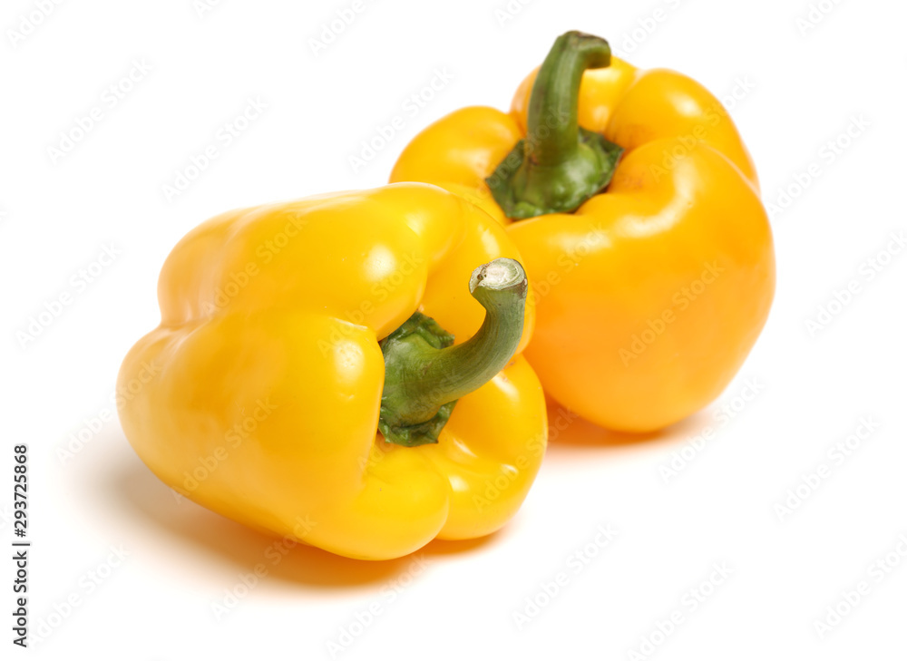 fresh bell pepper (capsicum) on white background fresh bell pepper (capsicum) on white background