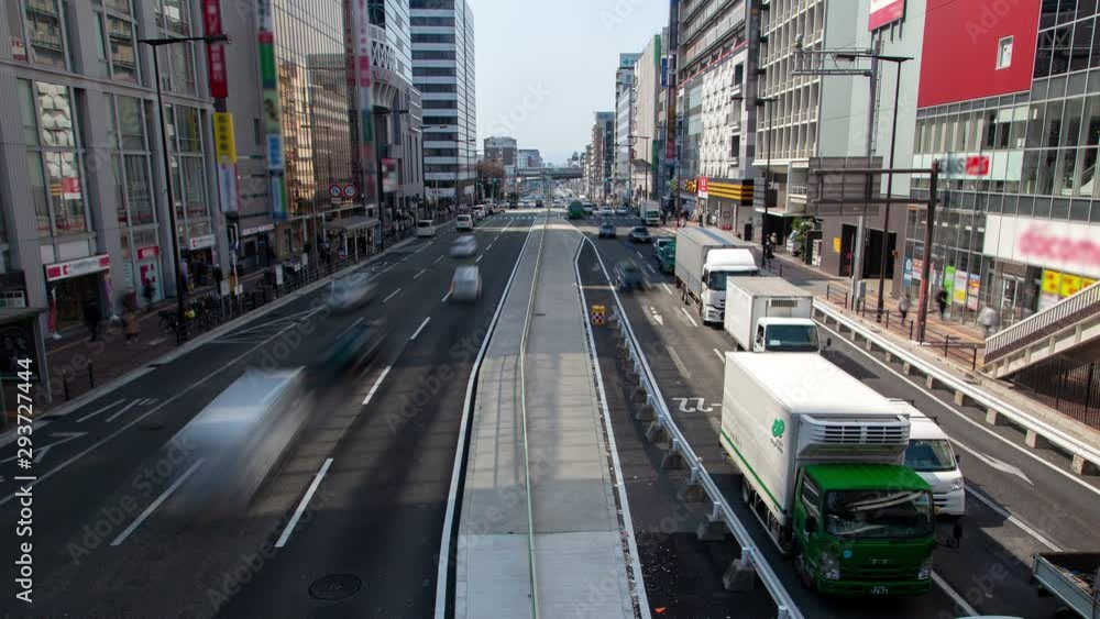Osaka Street Transportation Cars Stream Timelapse Osaka Street Transportation Cars Stream Timelapse