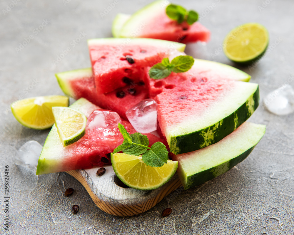 Watermelon with ice Watermelon with ice