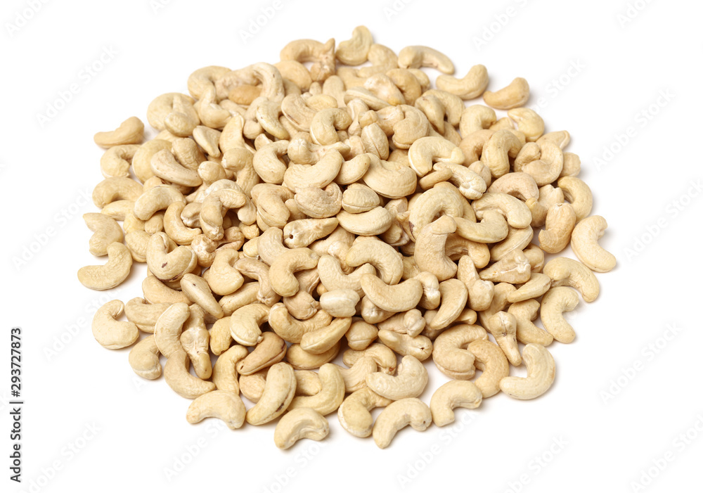 Cashew on a white background Cashew on a white background