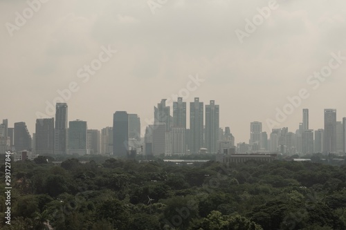 The PM 2.5 pollution in Bangkok city,Thailand,Oct 01 ,2019 © thanakorn