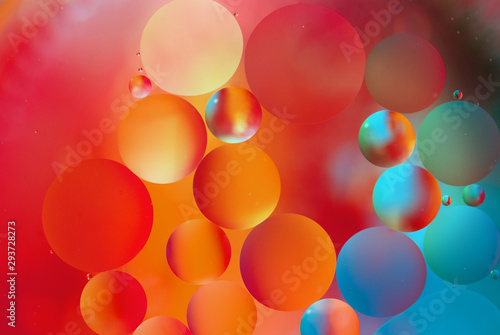 Oil and water abstract. Colorful bubbles