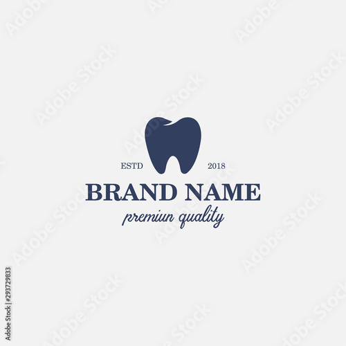 dental logo . elegant and luxury - vector