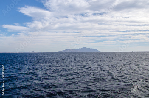 View of the coast with the buildings of the Sinai Peninsula of the Red Sea in Sharm el Sheikh  Egypt 