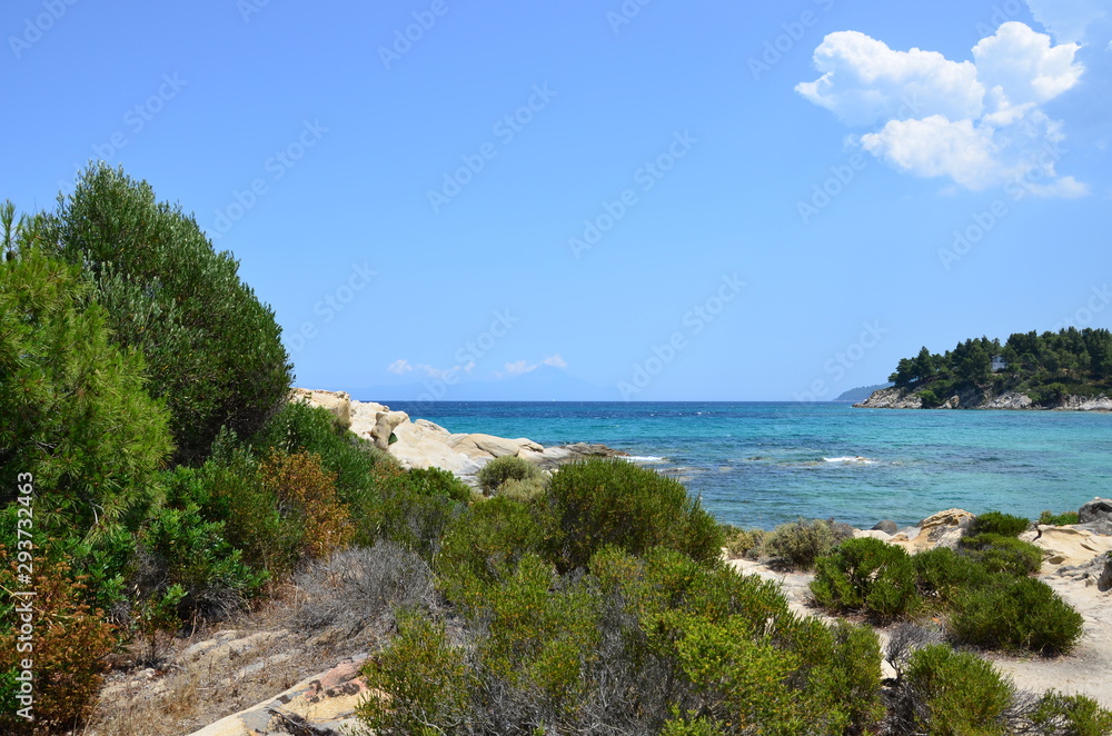 The beach and the sea The beach and the sea