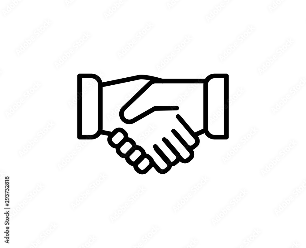 Handshake line icon Handshake line icon