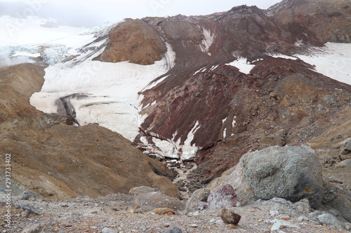 Fumaroles on Mutnovsky volcano, Kamchatka photo