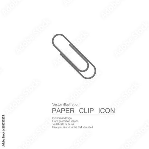 Vector drawn paper clips. Isolated on white background.