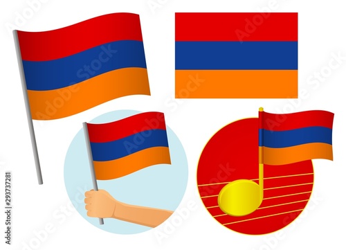 armenia flag icon set