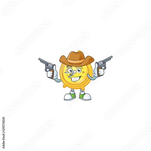 Cowboy design alarm clock in cartoon character