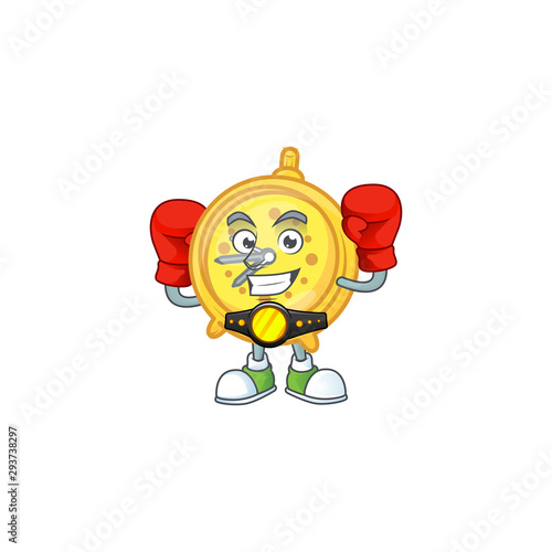 Boxing design alarm clock in cartoon character