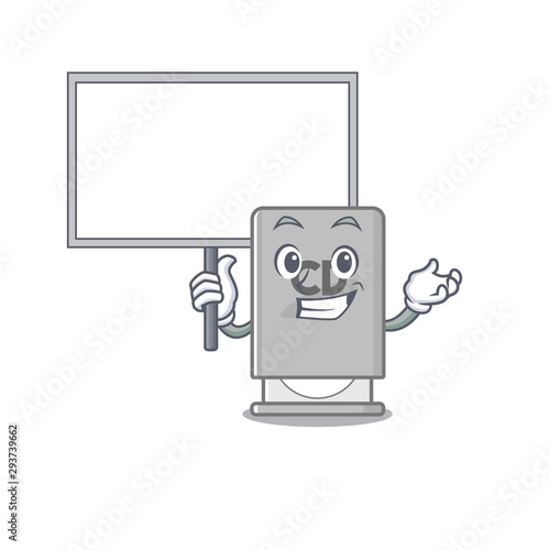 Bring board rom drive mascot isolated with cartoon