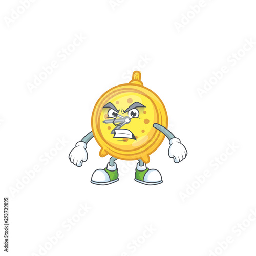 Scream alarm clock cartoon character with mascot
