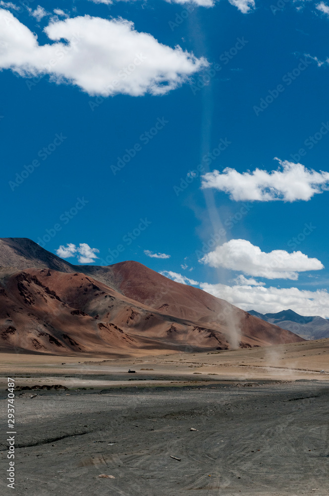 Whirlwind near Tsokar Plains,Ladakh,India