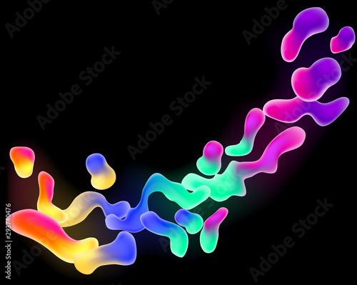 A rainbow neon color lava a...