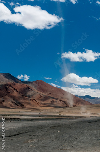 Whirlwind near Tsokar Plains Ladakh India