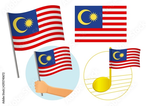 Malaysia flag icon set