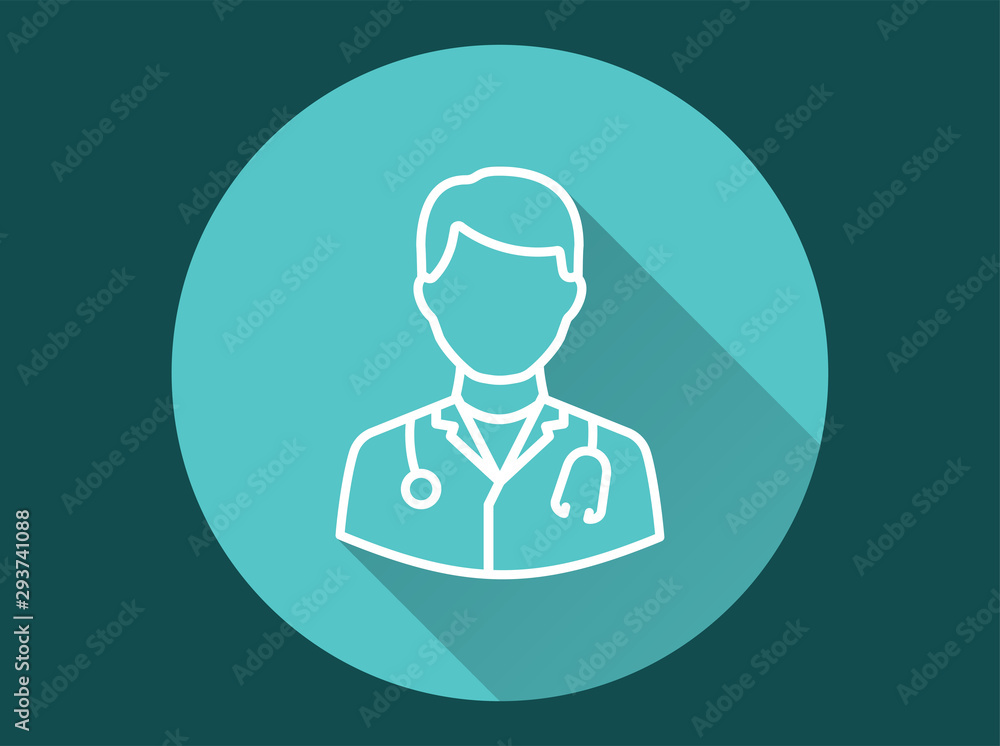 Doctor - vector icon for graphic and web design. Doctor - vector icon for graphic and web design.
