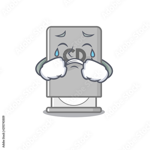Crying rom drive with the cartoon shape