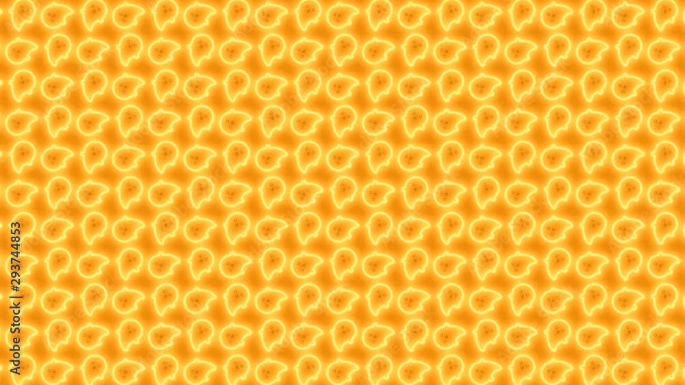 Halloween Ghost in Glowing Orange Dancing Tiled Looping Motion Graphics 45 degrees Halloween Ghost in Glowing Orange Dancing Tiled Looping Motion Graphics 45 degrees